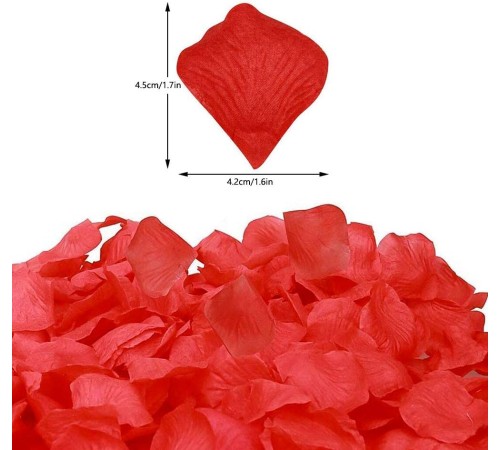 Kırmızı Renk Gül Yaprağı Şekilli Konfeti – 5 Paket 500 Adet