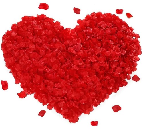 Kırmızı Renk Gül Yaprağı Şekilli Konfeti – 10 Paket 1000 Adet