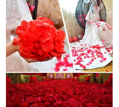 Kırmızı Renk Gül Yaprağı Şekilli Konfeti – 10 Paket 1000 Adet