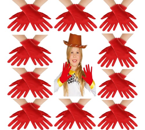 Kırmızı Renk Likralı 23 Nisan 29 Ekim 19 Mayıs Gösteri Bando Eldiveni 10 Çift ( 20 Adet )