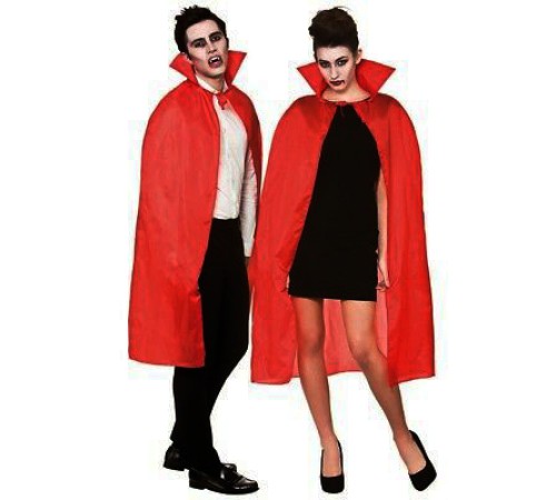 Kırmızı Renk Yakalı Pelerin 120 cm