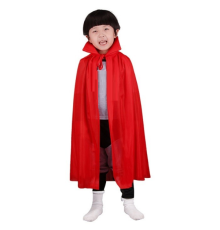 Kırmızı Renk Yakalı Pelerin Çocuk Boy 90 cm