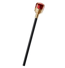 Kırmızı Topuzlu Kral Asası Kraliyet Asası 40 cm