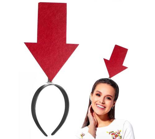 Kişiselleştirilebilir Ok Taç – Üzerine Yazı Yazılabilen Parti Tacı Kırmızı Renk