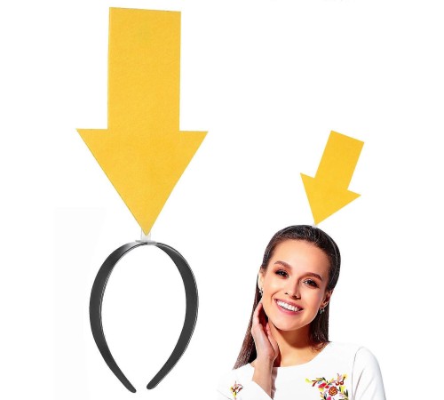 Kişiselleştirilebilir Ok Taç – Üzerine Yazı Yazılabilen Parti Tacı Sarı Renk