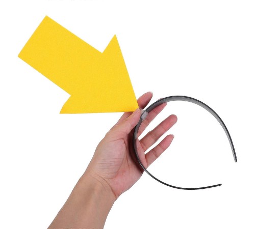 Kişiselleştirilebilir Ok Taç – Üzerine Yazı Yazılabilen Parti Tacı Sarı Renk