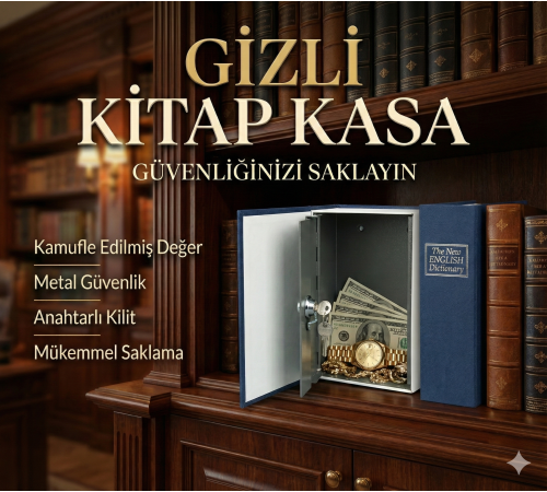 Kitap Görünümlü Gizli Kasa