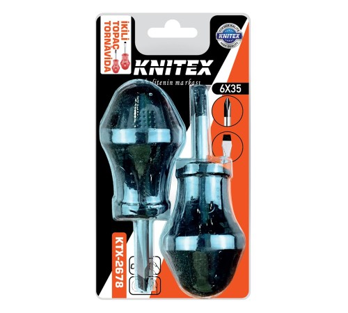 2PCS - YILDIZ-DÜZ TOPAÇ TORNAVİDA SETİ 6X35