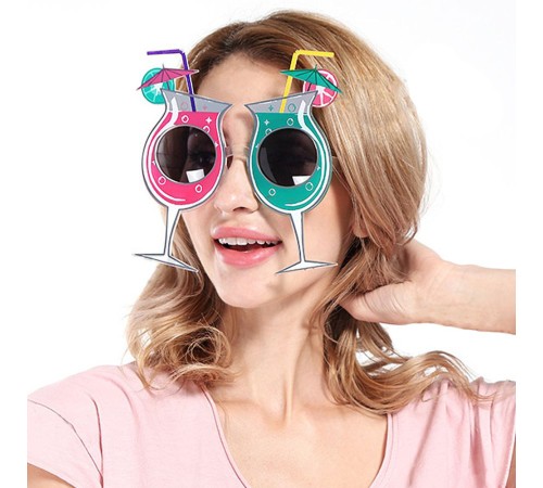 Kokteyl Temalı Hawaii Yaz Partisi Gözlüğü 15x16 cm