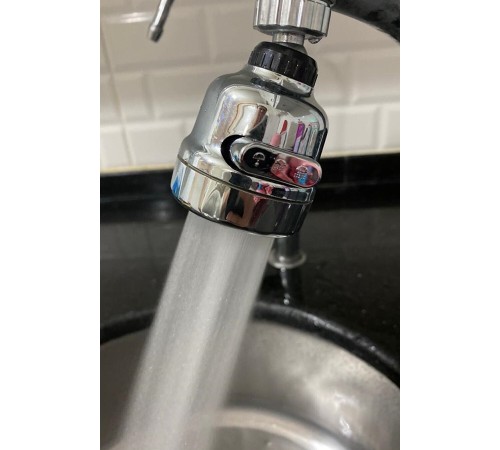 Krom 3 Fonksiyonlu Mutfak Lavabo Başlığı 360 Derece Döner Musluk Ucu