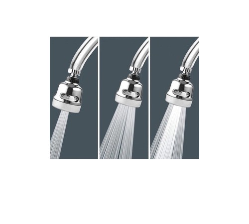 Krom 3 Fonksiyonlu Mutfak Lavabo Başlığı 360 Derece Döner Musluk Ucu