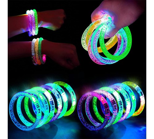 Led Işıklı Pilli Işıklı Rengarenk Bileklik Işıklı Bilezik Karışık Renk 1 Adet
