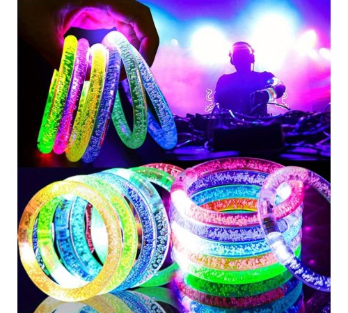 Led Işıklı Pilli Işıklı Rengarenk Bileklik Işıklı Bilezik Karışık Renk 1 Adet