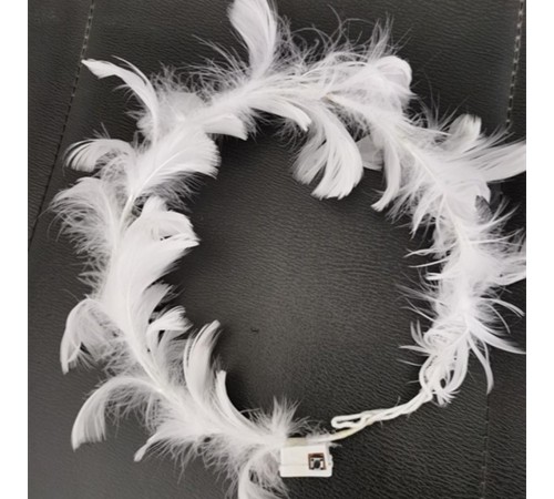 Led Işıklı Rengarenk Yanan 3 Fonksiyonlu Otrişli Parti Tacı Beyaz Renk 12x12 cm