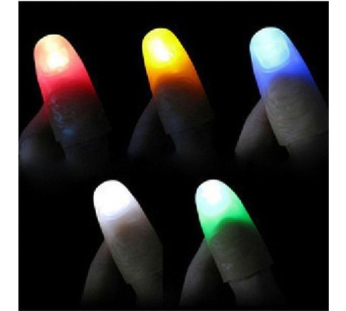 Led Işıklı Renkli Sihirli Parmak Işıklı Parmak Şaka Parmak 1 Adet