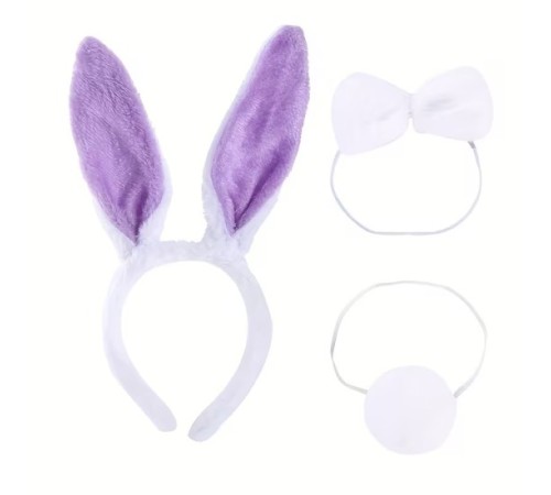 Lila Mor Tavşan Kostüm Seti Kız Çocuk – Tütü Etekli 4 Parça