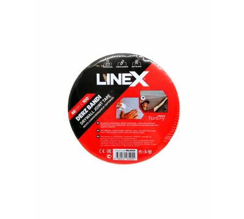 LINEX BNL-48100 ( 48MMX100YARDS ) DERZ BANDI BANT ( KULLANIM ALAN= ALÇIPAN BİRLEŞİM NOKTASI & SIVA ÇATLAK & DERZ BOŞLUK KAPAT )*24