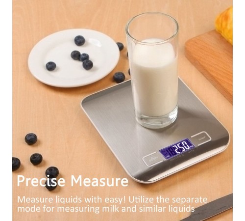 Lüx Dijital Mutfak Terazisi 5 Kg 1 Gr Hassas Paslanmaz Çelik + Pil