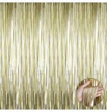 Mat Altın Püsküllü Kapı Perdesi - Parti, Bekarlığa Veda, Doğum Günü 1x2 m