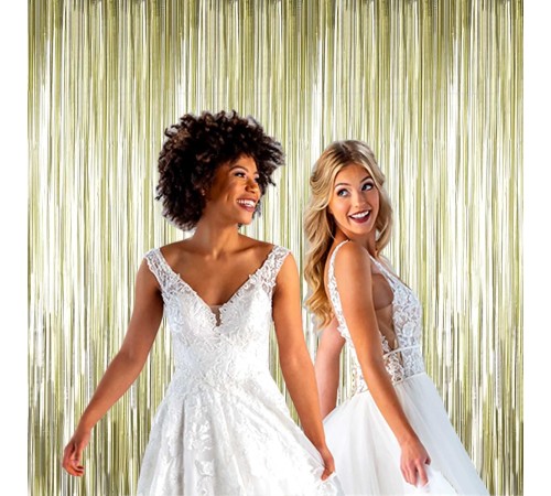 Mat Altın Püsküllü Kapı Perdesi - Parti, Bekarlığa Veda, Doğum Günü 1x2 m