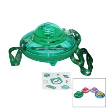 MATARA UFO MODELİ RENKLİ MİKA KRİSTAL SULUK MATARA PİPETLİ TAŞIMA ASKILI 550ML