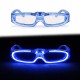 Mavi LED Işıklı Parti Gözlüğü 3 Modlu – Glow & Gece Eğlence Gözlüğü