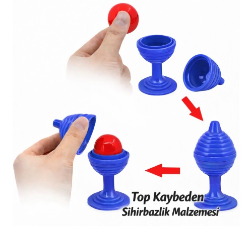Mavi Renk Sihirli Kupa Top Kaybetme Oyunu 7 cm