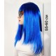 Mavi Renk Uzun Parti Peruğu