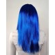 Mavi Renk Uzun Parti Peruğu