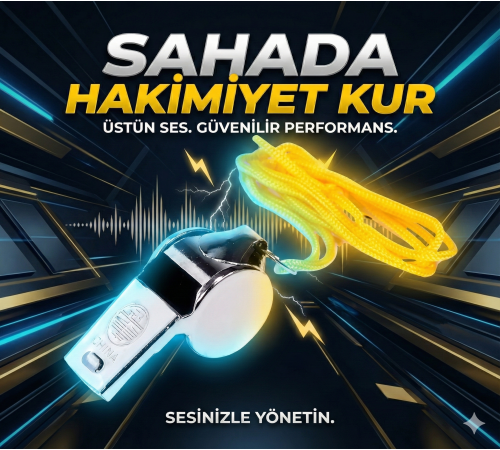 Metal Ipli Hakem ve Deprem Düdüğü (24'lü)