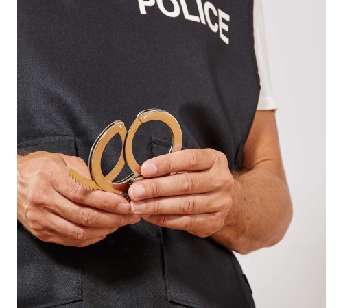 Metal Malzemeden İmal Anahtarlı Oyuncak Polis Kelepçesi