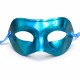 Metalize Parlak Parti Maskesi Turkuaz Mavi Renk 16x7 cm