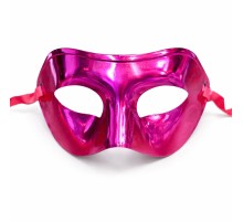 Metalize Parlak Parti Maskesi Pembe Renk 16x7 cm