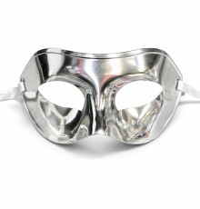 Metalize Parlak Parti Maskesi Gümüş Renk 16x7 cm