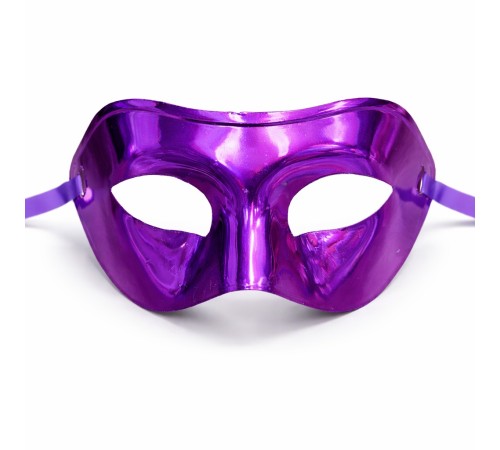 Metalize Parlak Parti Maskesi Mor Renk 16x7 cm