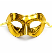 Metalize Parlak Parti Maskesi Altın Gold Renk 16x7 cm