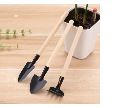 Mini Kazma Kürek Tırmık Seti - Portatif