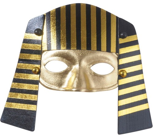 Mısırlı Maskesi Lastik Aparatlı Firavun Maskesi 21x23 cm