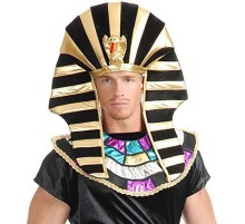 Mısırlı Tutankamon Şapkası Kobra Yılan Figürlü