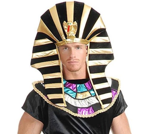 Mısırlı Tutankamon Şapkası Kobra Yılan Figürlü