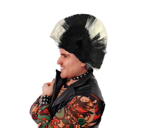 Mohican Mohawk Punk Peruk - 70 li 80 li Yıllar Peruk Model 5