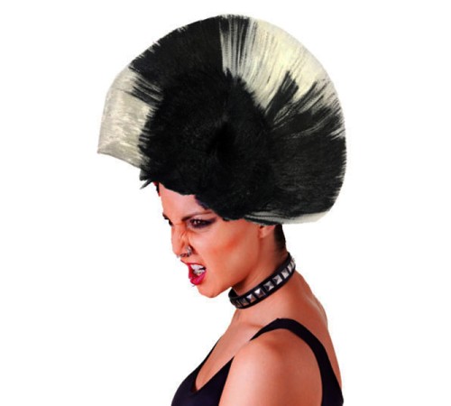 Mohican Mohawk Punk Peruk - 70 li 80 li Yıllar Peruk Model 5