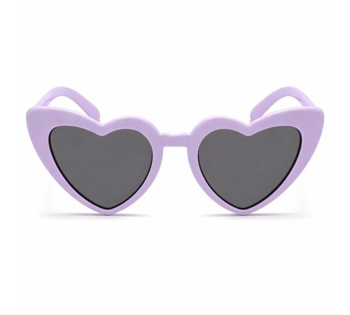 Mor Lila Retro Kalp Gözlük – 80’ler 90’lar Stil Parti Gözlüğü