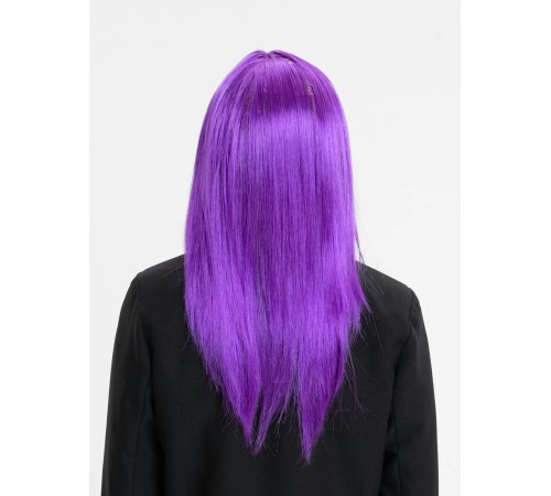 Mor Renk Düz Kesim Uzun Parti Peruğu Takma Saç
