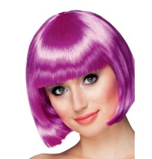 Mor Renk Parti Peruğu Küt Saç