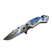 Mtech 4 23 4 Air Force Kurtarma / Kamp Çakı 20cm - Yarı Otomatik, Kemerlikli, Cam Kırma Ve İp Kesme Aparatlı