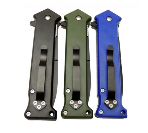 Mtech 4352 Mavi Bas - Çek Kamp Çakı 20cm- Otomatik, Kemerlikli