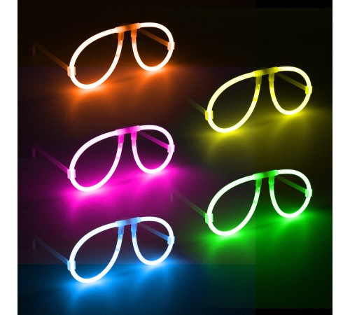 Neon Glow Fosfor Gözlük – Festival & Parti (12'li Set)