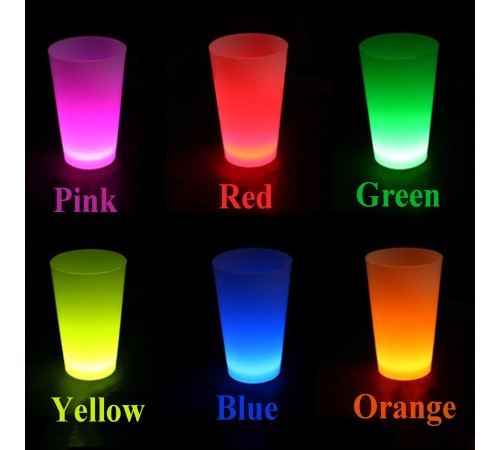 Neon Parti Glow Bardak 1.5 oz Karışık Renk 1 Adet Tekli