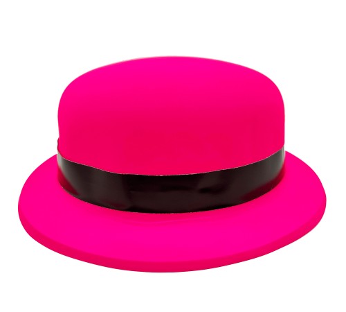 Neon Partisi Pembe Renk Melon Plastik Parti Şapkası